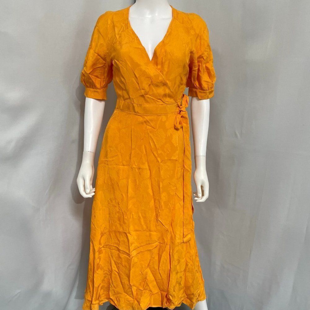 Perseverance London Flora Jacquard Wrap Midi Dress